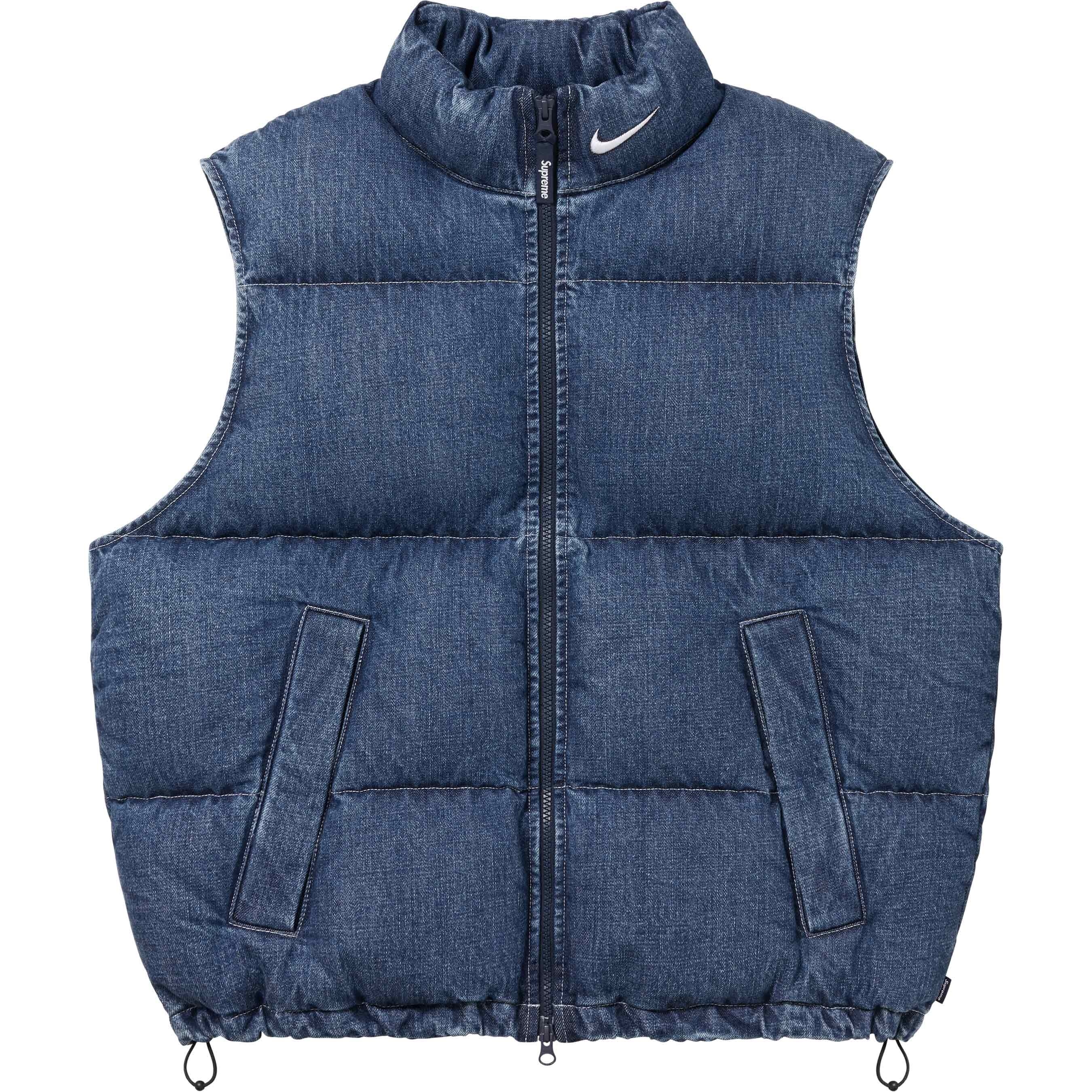 Supreme®/Nike® Denim Puffer Vest view 4
